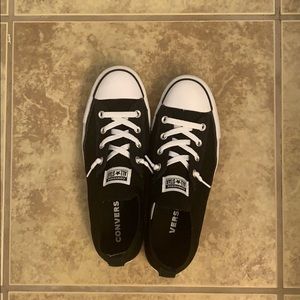 Size 10 Black & White Converse. $40. Worn once.